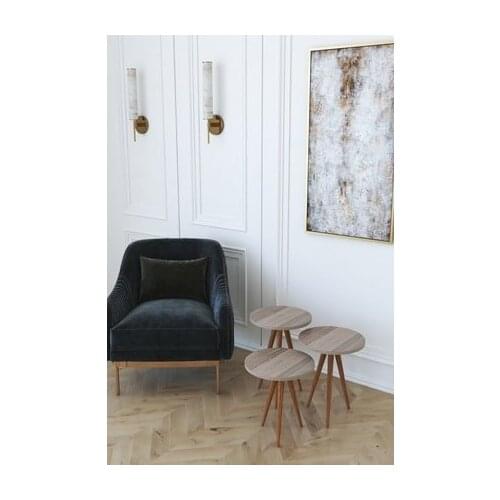 Modern 3'lü Round Zigon Coffee table And Serving Stand-Cordoba coffe table table bassee