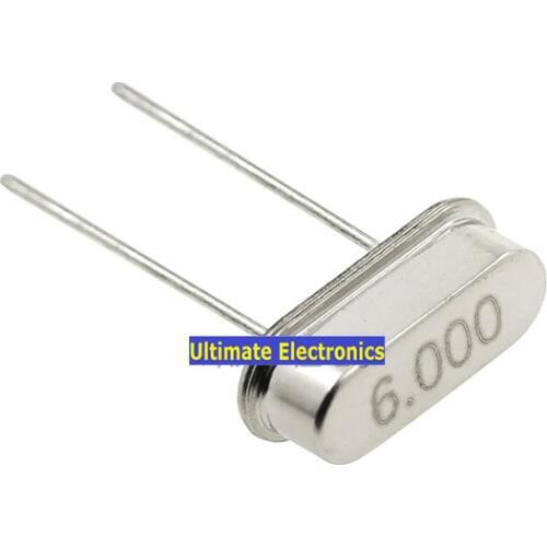 40pcs Passive crystal HC-49S 6MHZ 6M Crystalline DIP 2feet
