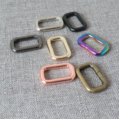 50pcs/Lot Wholesale Martingale Collar Metal Rectangular Belt Buckle Loop For Bag Handbag Straps Clasp Dog Leash Rope Accessory