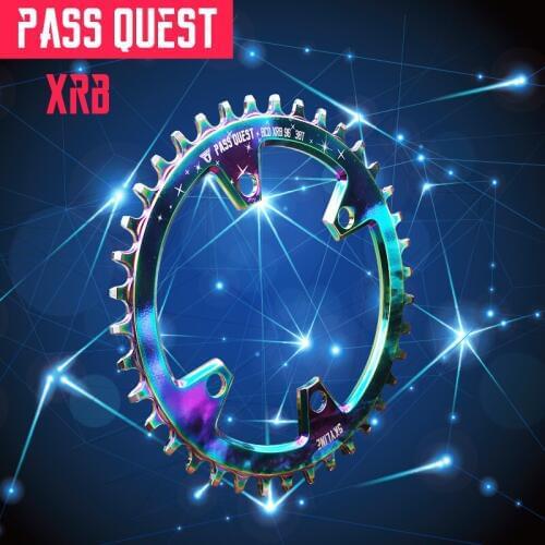 96mm BCD 36T 38T 40T Chainwheel Titanium Plated Surface 7076-T651 Aluminum Alloy Narrow Wide Teeth Design BMX Chainring