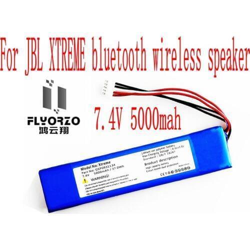 High Quality Large capacity 7.4V 5000mah rechargeable Xtreme GSP0931134 Battery For JBL XTREME bluetooth wireless speaker