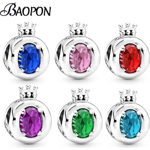 2Pcs/lot 6 Colors Noble Crown Charms Beads Fit Original Brand Bracelets & Necklaces DIY Making Fashion Jewelry Accessories