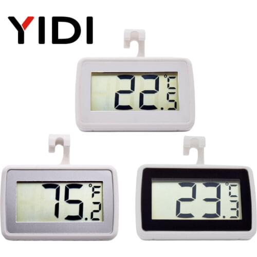 LCD Digital Fridge Freezer Thermometer, Wall Hang Stand Magnet Waterproof Refrigerator Frost Alert Temperature Meter Detector