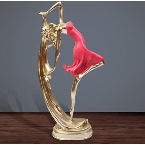 Resin Girl Figurines For TV Cabinet Display Decoration Artcrafts Home Decoration Ornaments Wedding Birthday Gifts