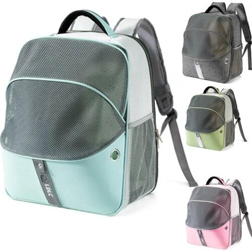 Breathable Cat Pet Backpack Carrier Cat Transporter Bag Foldable Ventilated Pet Carrier Backpack with Inner Safety Strap