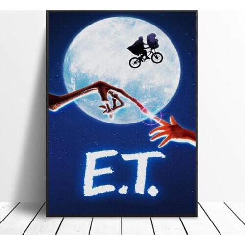 E.T. The Extra-Terrestrial UFO Movie Silk Fabric Poster And Print Wall Art Picture Painting Home Decor