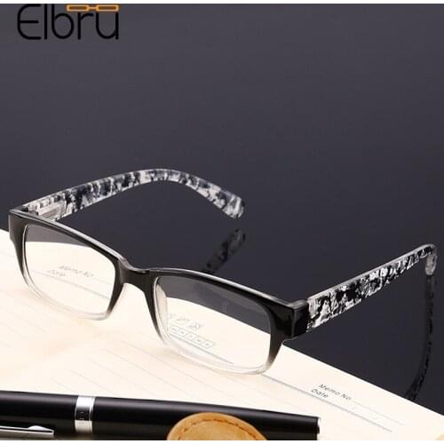 Elbru Vintage Floral Reading Glasses High Deifinition Ultralight Clear Lens Presbyopia Eyeglasses Women&Men Diopters +1.0 +4.0