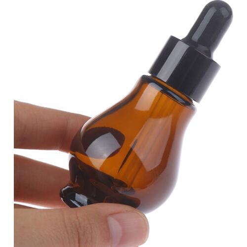 10/20/30/ml Amber Glass Dropper Bottle Essential Oil Perfume Pipette Bottles Refillable Empty Container