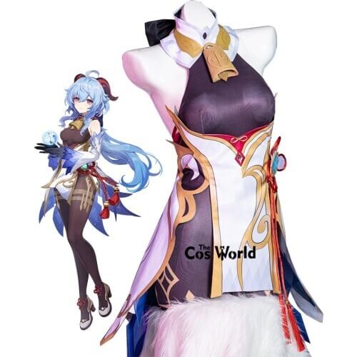 Genshin Impact Liyue Harbor Ganyu Dress Uniform Outfit Games Cosplay Costumes