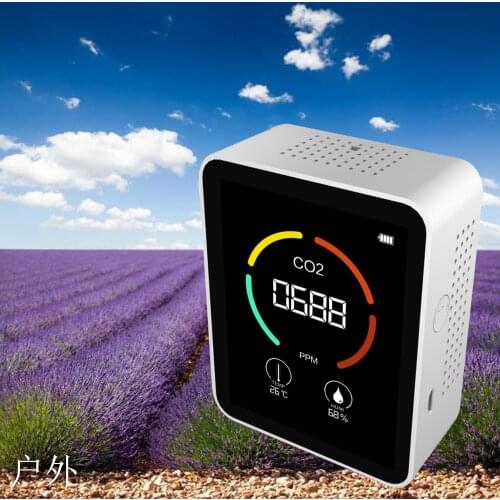 3 in1 CO2 Meter Digital Temperature Humidity Sensor Tester Air Quality Monitor Carbon Dioxide TVOC Formaldehyde HCHO Detector