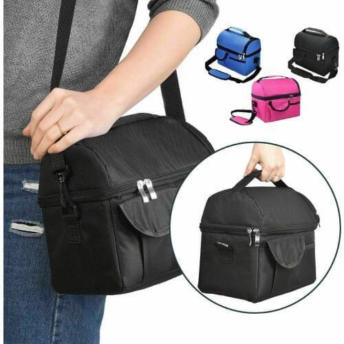 Insulated Lunch Box Tote Men Women Travel Hot Cold Food Cooler Thermal Bag Portable Insulated Lunch Bag 8L