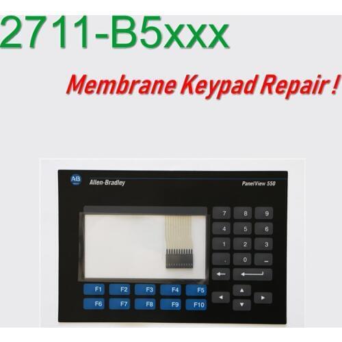 Allen Bradley 2711-B5A PanelView 550 Keypad touch glass 2711-B5A1 with Overlay digitizer for Panel Repair,in stock