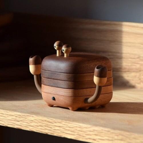 Creative Cute Beech/Sapele Wood Drink Coaster Sets Heat Resistant Pads Cup/Pot Holder Creative Tea Cup Mat Home Decorations