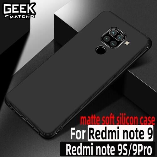 Matte case for redmi note 9 pro case redmi note 9 9s cover anti-knock ultra thin soft back silicon slim redmi note 9s tpu coque