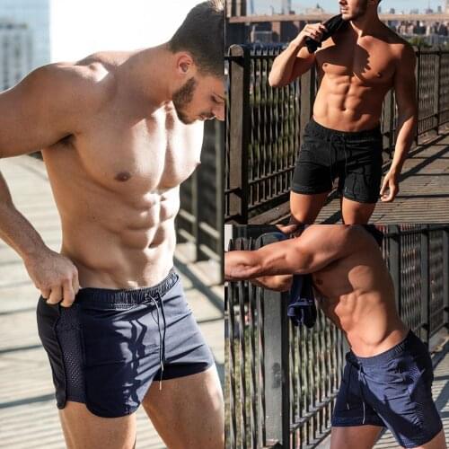 Mens Tight Solid Color Short Pants Breathable Mesh Decoration Bottom Boy High Waist Lace-up Trousers Jogging Gym Shorts Men
