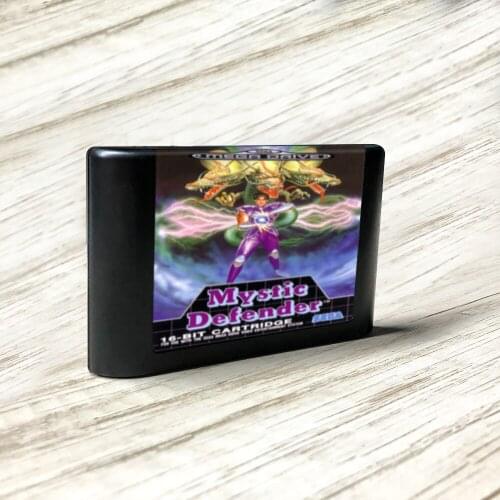 Mystic Defender - EUR Label Flashkit MD Electroless Gold PCB Card for Sega Genesis Megadrive Video Game Console