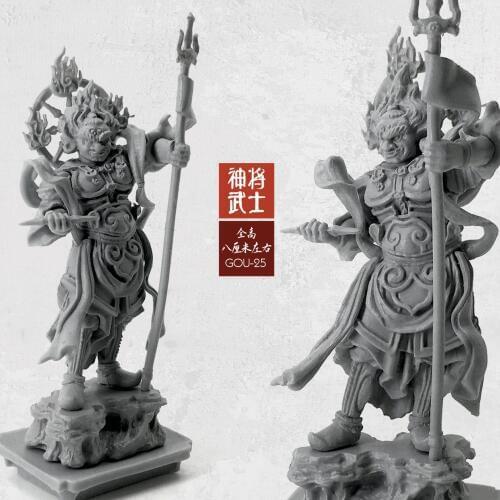 1/35 Figur Kit Soldier Model Oriental Classical God Samurai Resin Soldier Colorless And Self-assembled (50-60mm) Gou-25