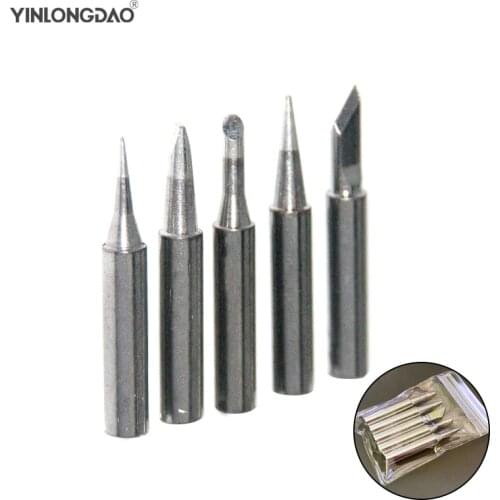 5Pcs I+B+K+2.4D+3C soldering iron pure copper 900M soldering iron head set inside hot bare copper electric soldering iron tip