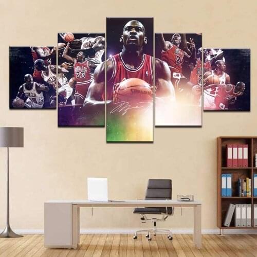 Pieces Wall Art Canvas Painting Basketball Star Poster Modern Home For Living Room Bedroom Pictures Decoration Frame