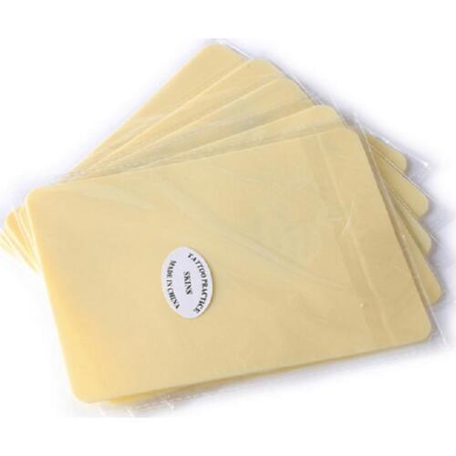 New! Pro 5pcs/Set Blank Silicone Tattoo Practice Skin 8x6" Double Sides For Practice tattoo Supply (20*15CM)