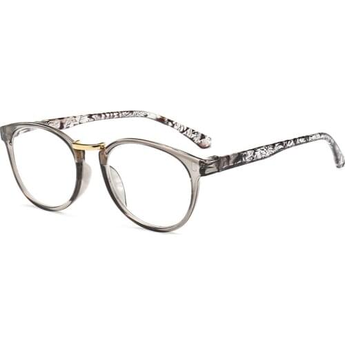 Elbru Unisex Reading Glasses Men Women Ultralight Floral HD Presbyopia Round Eyeglasses Diopter +1.0+1.5+2.0+2.5+3.0+3.5+4.0