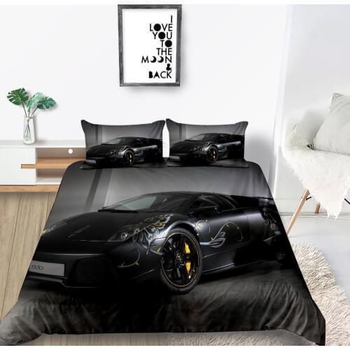 Luxury Car Bedding Set Single Cool Fashionable 3D High End Duvet Cover Queen King Twin Full Double Unique Design Bed Set