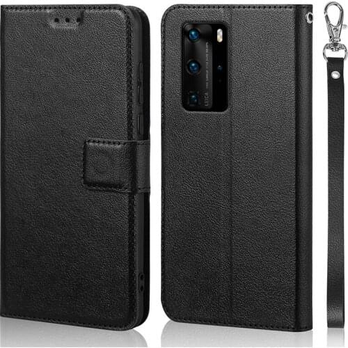 Luxury Flip Case for Huawei P40 Pro Cover Original Book Design Leather Phone Coque Wallet Capa Stand With Strap Card