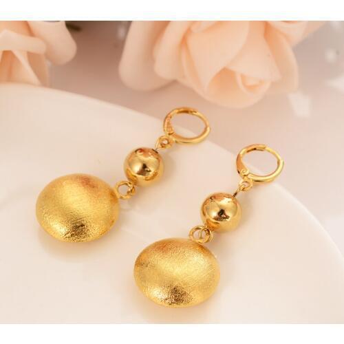 Bangrui Beads drop Earrings for Women/Girls Gold Color Ball Earing Jewelry Gifts African,Indonesia,Nigeria,Congo,Arab Earring