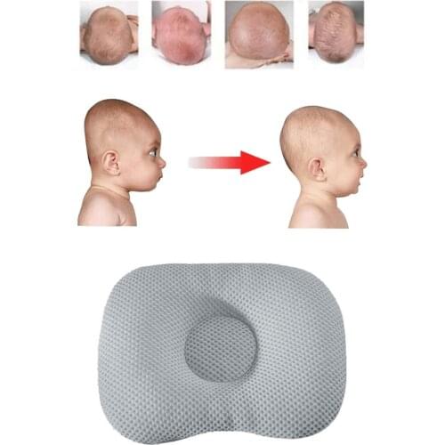 For Baby Baby Gray Flat Head Styling Cushion