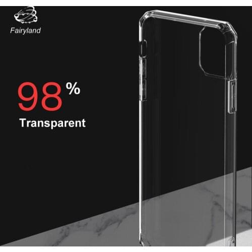 Mobile Phone Case Transparent Silicone Four-corner Shockproof Creative Phone Case For Apple iPhone 11 Pro Max Protective Cover
