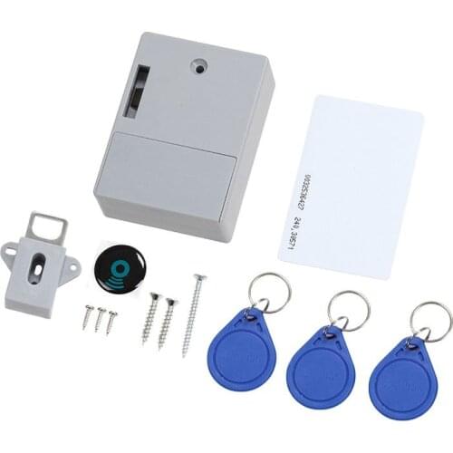 Hidden Free-Open Intelligent Smart Sensor Door Lock Battery Operated RFID Cabinet Lock Furniture Lock Drawer Lock with RFID Key