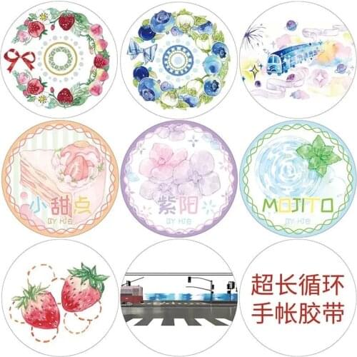 Sweet Fruits Dessert Special Oil Washi Tapes Bullet Journal Masking Tape Adhesive Tape DIY Scrapbooking Washi Stickers