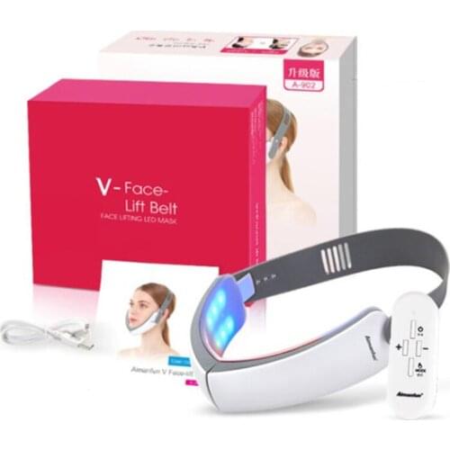Electric V Face Lifting Instrument Chin Removal Face Slimming Vibration Massager Color Light Skin Care Skin Tightening Belt