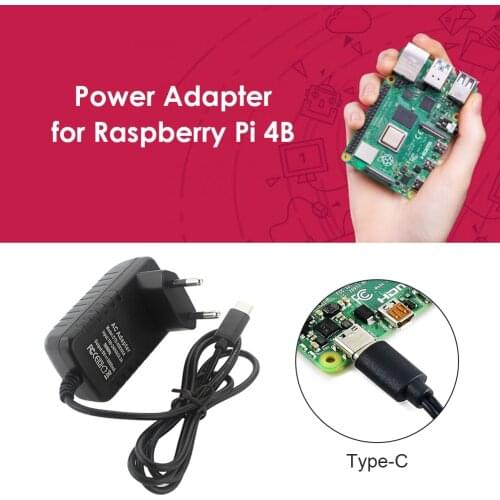 USB External Battery LED Powerbank 1m USB Type C Power Supply Cable for Raspberry Pi 4 Model B 4B Power Adapter