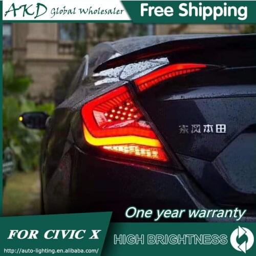 Tail Lamp For Car Honda CIVIC X G10 2016-2019 CIVIC Tail Lights Led Fog Lights DRL Daytime Running Lights Tuning Car Accessories