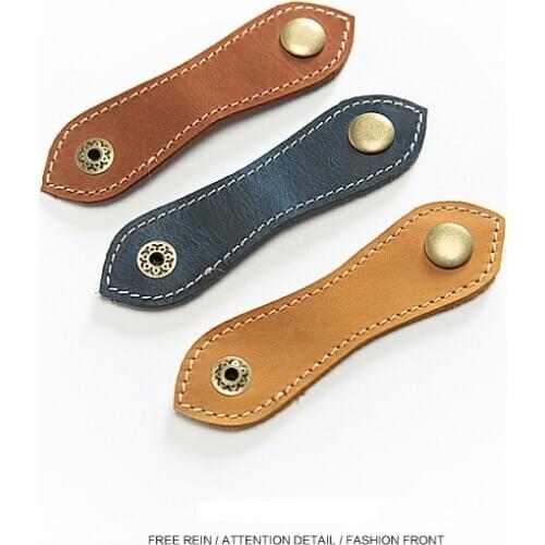 3pcs/lot Cable Winder Clip Leather Cable Organizer for Earphone Holder Mouse Cord Protector Cable Wire Management for USB Line