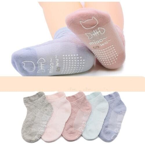 Socks Baby Girl Socks Breathable Non-slip Floor Socks Boy Girl Socks Home Baby Kids Socks Cotton Socks 3 Pairs/lot