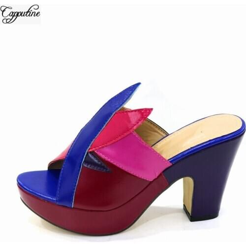 Amazing Wedding Shoes African Colorful Design Womens Pumps For Party CR2131 Heel Height 10CM