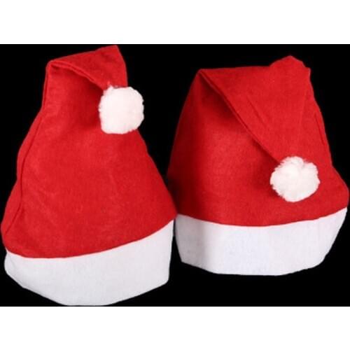 1 pc 2020 Super Deal Christmas Caps Thick Ultra Soft Plush Santa Claus Holidays Fancy Dress Hats Fashionable Design Cap