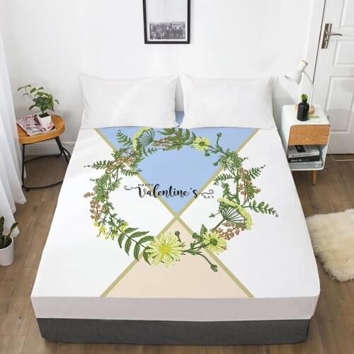 1pc bed sheet Elastic fitted sheet With An Elastic Band 150/180/200/160*200 Mattress Cover Double Bed cover nordic Two color