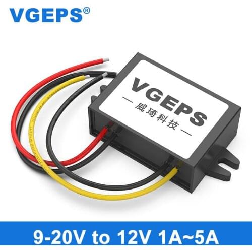 12V to 12V DC regulated power converter 9-20V to 12V automotive automatic buck-boost power module