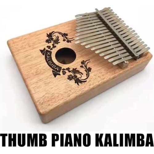 17 Keys Kalimba Portable Thumb Piano With Wooden Mahogany Musical Instrument Kit Creative Music Mbira Gift for Children Adult