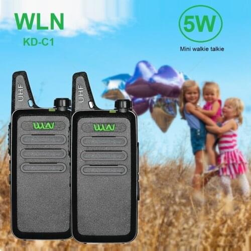 2PCS WLN KD-C1 Mini CB Radio Transceiver Baofeng bf t1 Walkie Talkie UHF 400-470MHz Amateur Ham Radio Transmitter Woki Toki