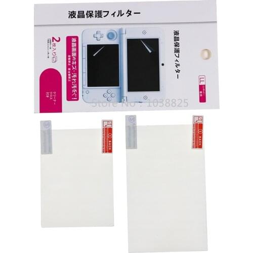 50sets/lot New Promotion Hot Sale Clear Screen Protective LCD Screen Film For 3DS XL Screen Protector For 3DS LL