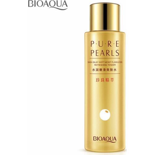 BIOAQUA Pure Pearl Essence Face Toner Deep Moisturizing Nourish Skin Care Anti Wrinkle Face Care Whitening Facial Toner 120ml