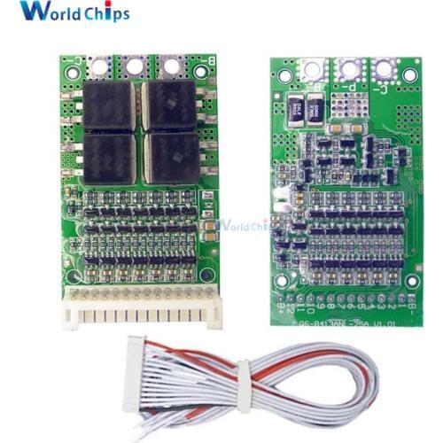 BMS 6S 7S 8S 9S 10S 11S 12S 13S 25A 4.2V Lithium Li-ion Lifepo4 Battery Charge Protection Board Lifepo4 Pack BMS PCB PCM