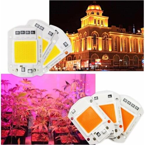 LED COB Chip Lamp 10W 20W 30W 50W 220V Smart IC No Need Driver LED Bulb for Flood Light Spotlight Downlight Diy Lighting