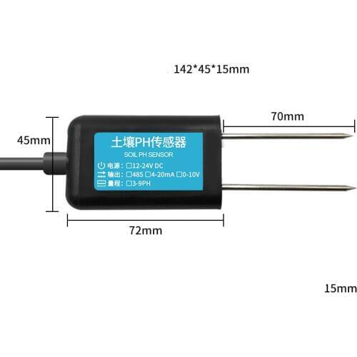 Soil PH Sensor Detector RS485/ GPRS / 4g / LORA Agricultural Greenhouse 0-5V 0-10V NB-IOT PH Value Transmitter IP68 Soil Tester