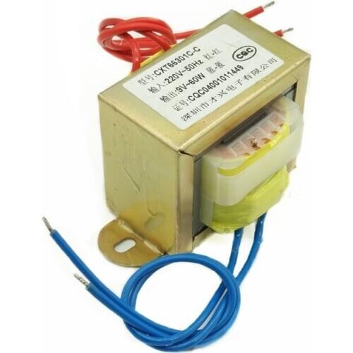 EI66 -60W power transformer DB-60VA 220V to 9V 6.6A AC 9V AC power supply