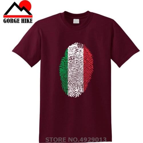3D Fingerprint Italy T Shirt Sexy Rock O Neck Print T-shirt Mens Casual soccer Short Sleeve Shirts Cool Italian Tops Camisetas